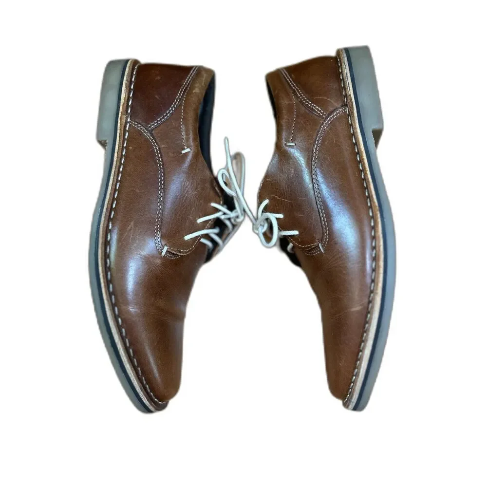 Steve Madden Men's Harpoon Leather Oxford, Size 9.5,‎ Wood